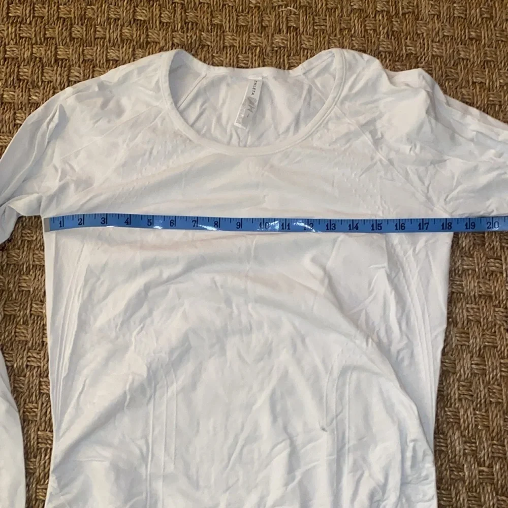 Athleta Speed Light Long Sleeve Shirred Side Top sz Large - Picture 2 of 8